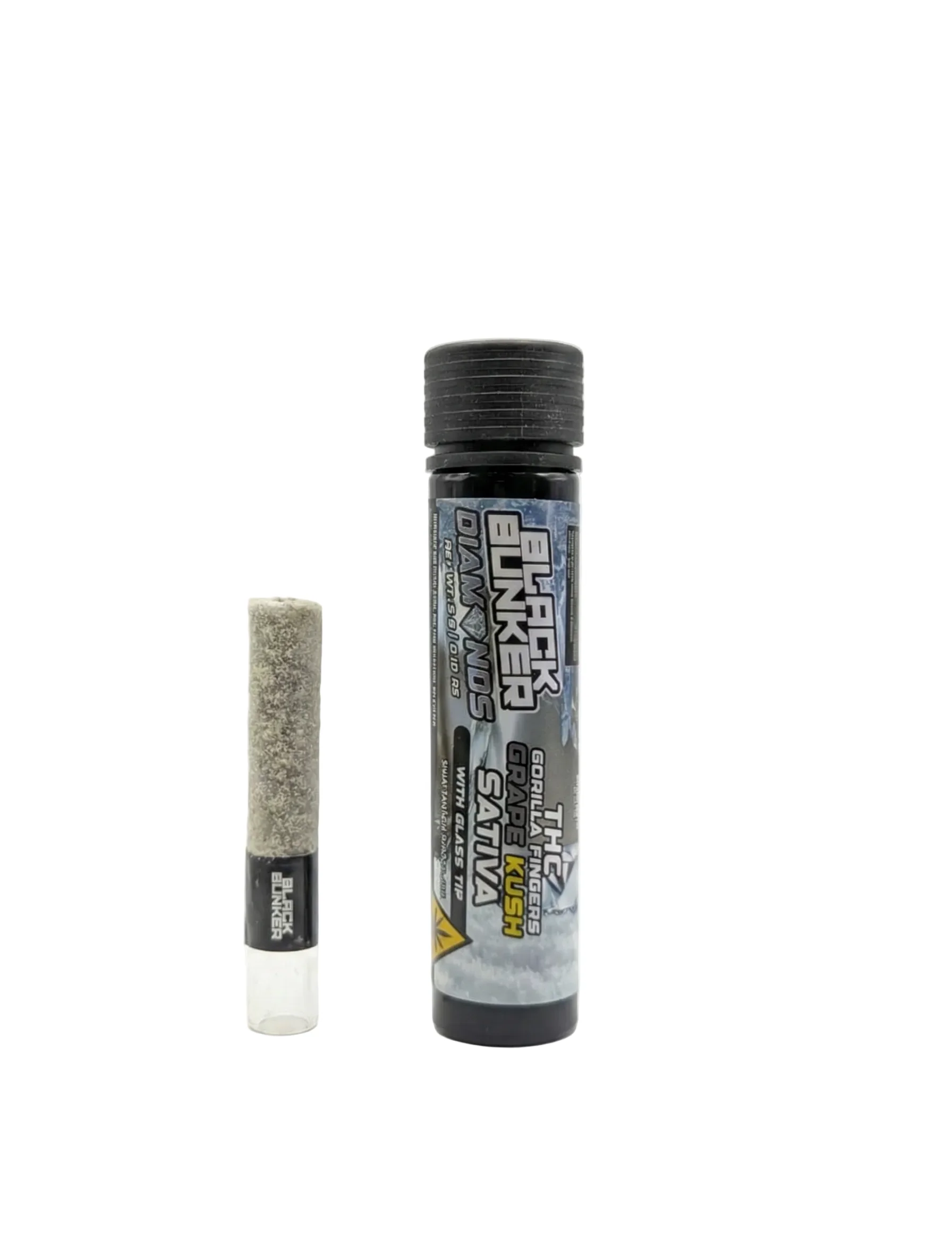 Black Bunker THC Gorilla Fingers Glass Tip Pre Rolls 3G - Image 5