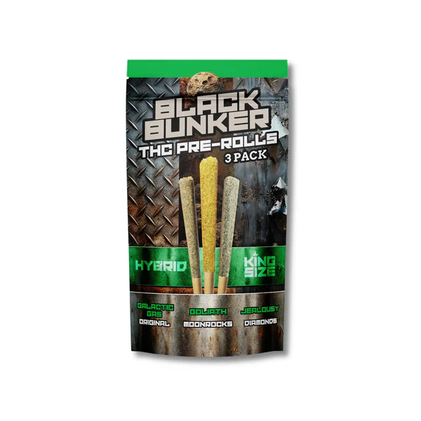 Black Bunker THC Party Pack Pre Rolls (3ct) - Image 3
