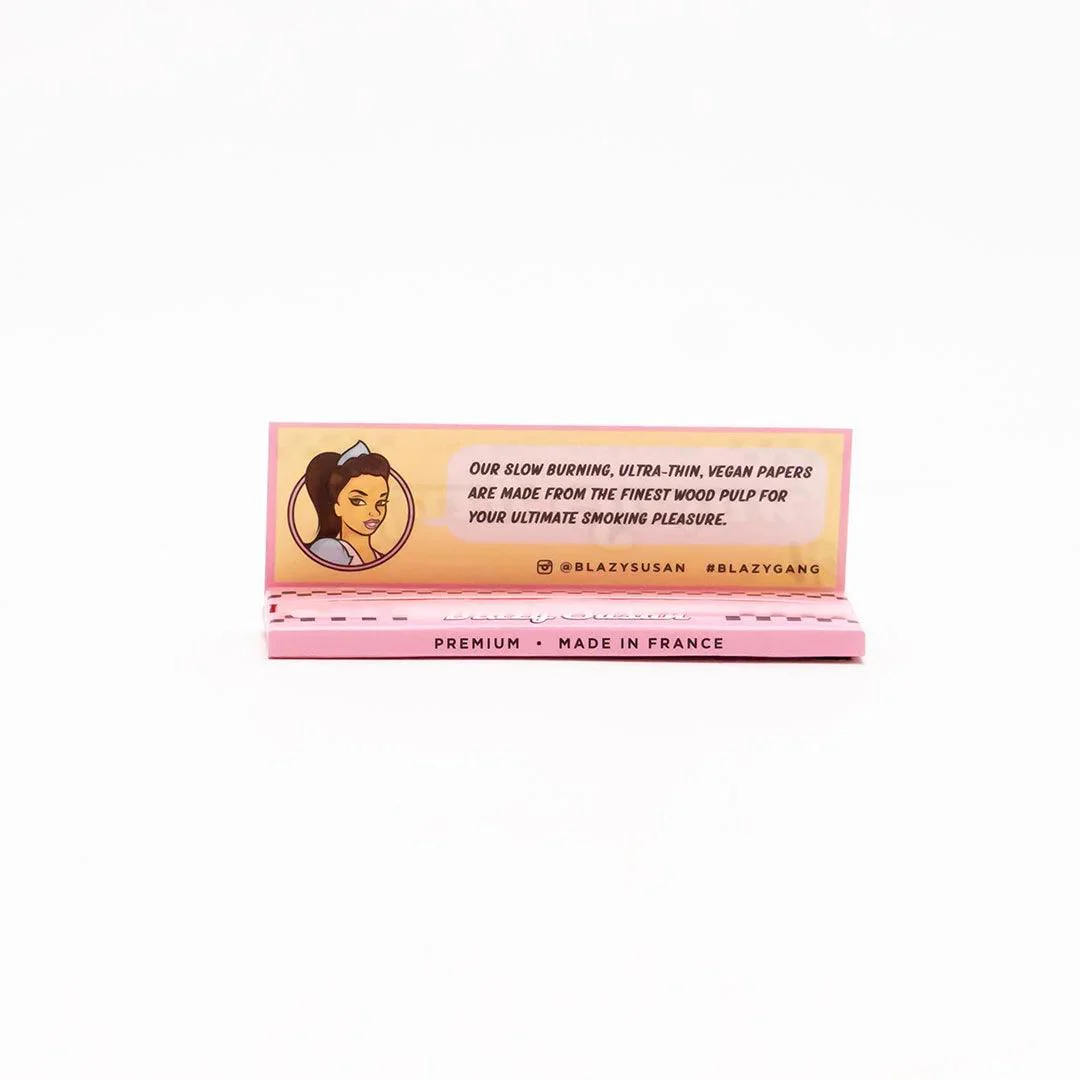 Blazy Susan Pink Rolling Papers – King Size Slim 1¼ Size Vegan Rolling Papers - Image 4