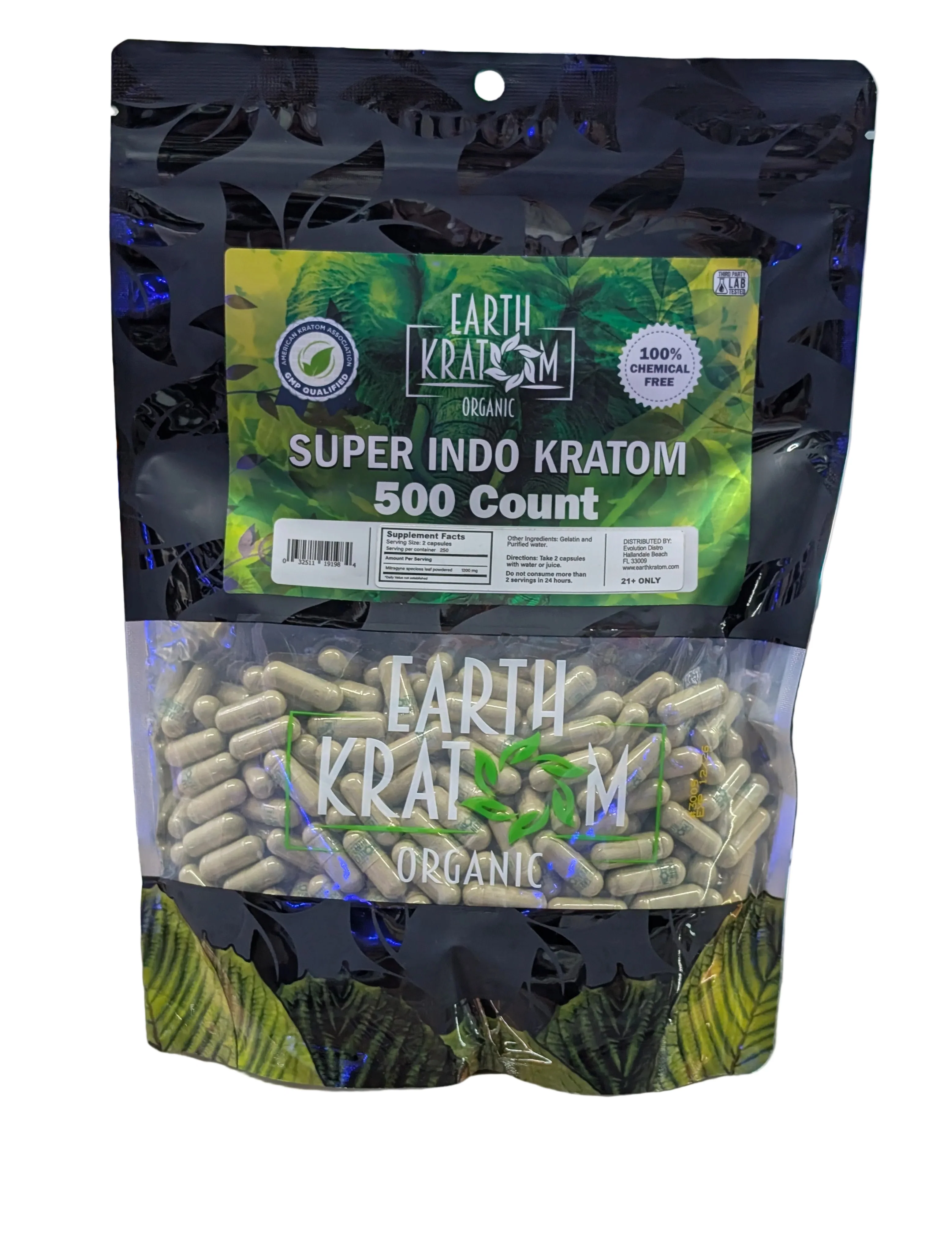 Earth Kratom Organic Capsules (500Ct) - Image 3