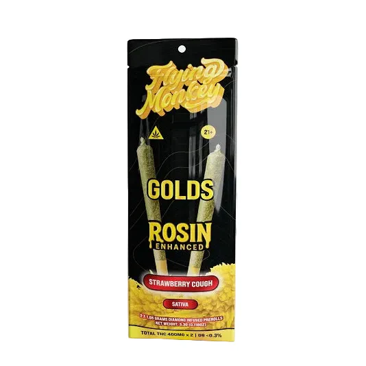 Flying Monkey Gold Rosin Enhanced Pre Rolls 1.65G (2Ct) - Image 3