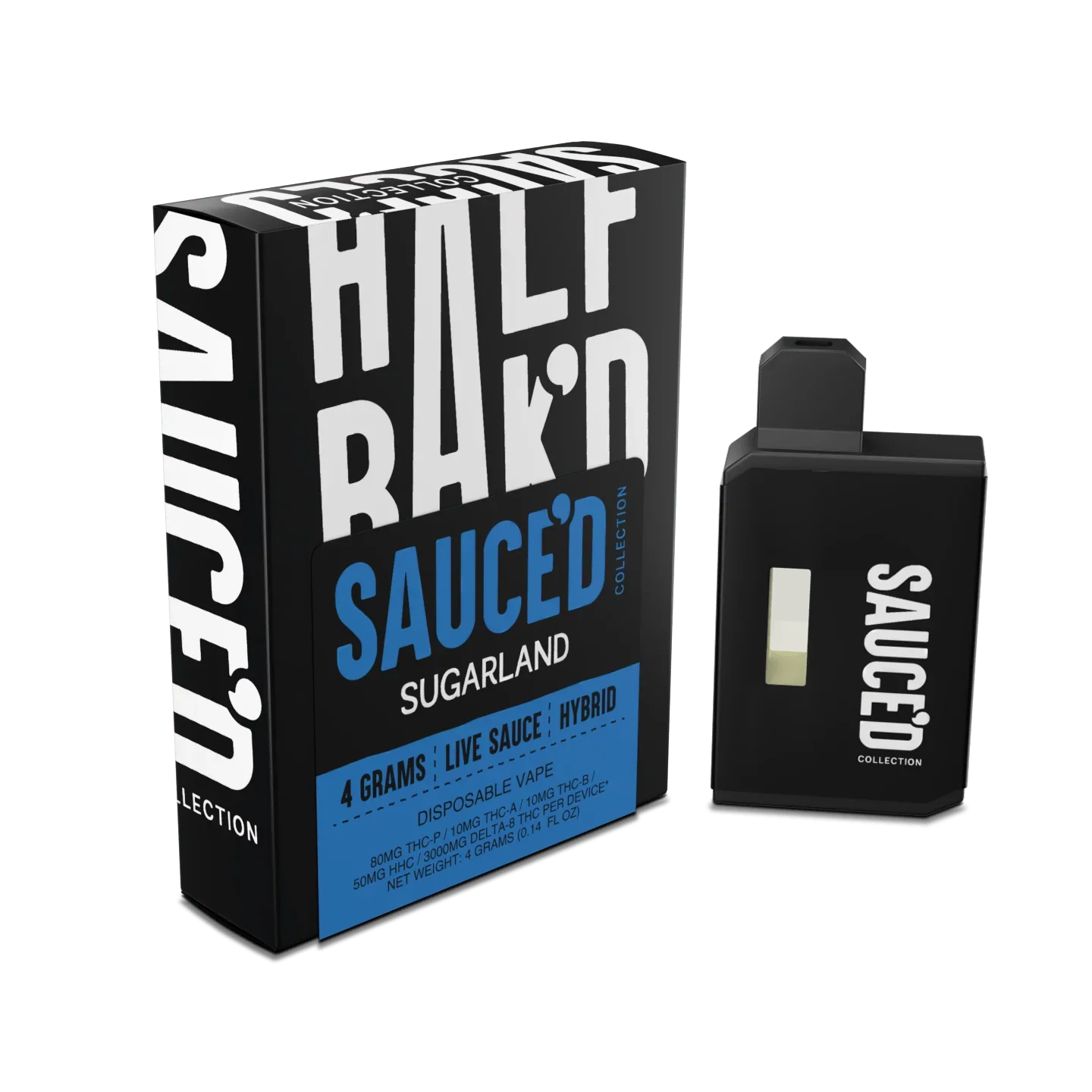 Half Bak'D Live Resin – THC-P + THC-B + Delta-8 Disposable Vape 4G - Image 8