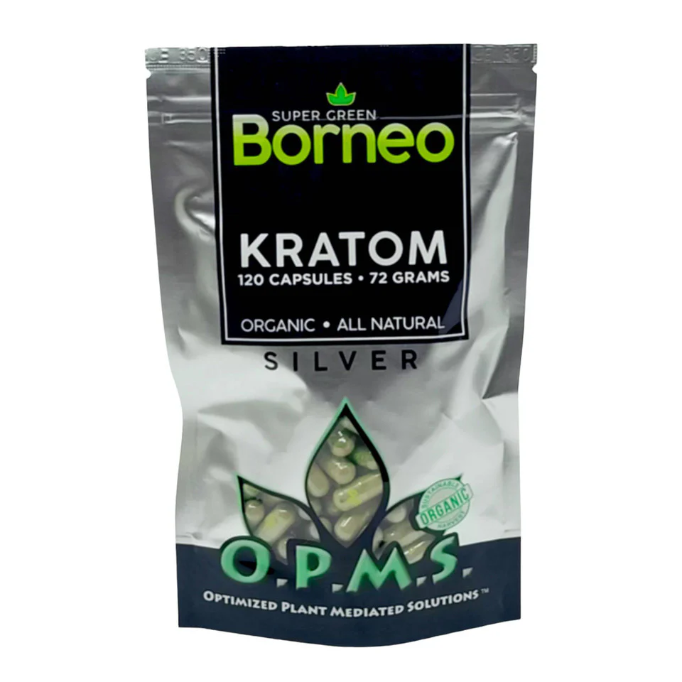 O.P.M.S. Silver Kratom Capsules (120Ct) - Image 3